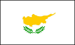 Cyprus paper table flag, 6`` x 4``