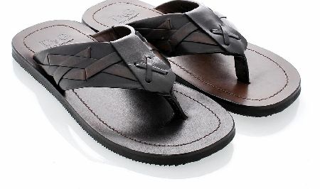 Dolce  Gabbana Calfs Leather Toe Post Sandals