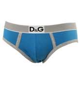 DandG Bright Blue and Grey Briefs