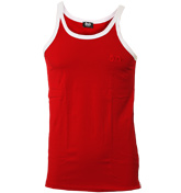 DandG Red Underwear Sleeveless Vest Top