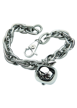 DandG Preppy Ladies Steel Apple Charm Bracelet