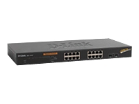 D Link D-Link 16-Port 10/100/1000Mbs incl 2 x Mini GBIC Ports- Copper Gigabit Ethernet Switch