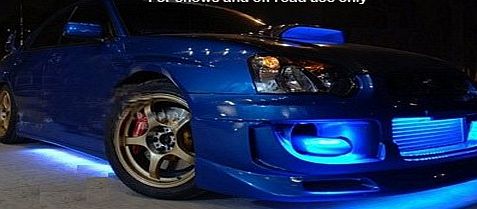 Dabhees 12v LED Flexible BLUE Strip Light 24cm / 24 LEDs WITH ADHESIVE BACKING ** IDEAL FOR CARS, CAR STYLIN