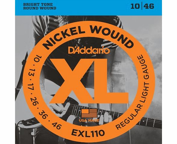DAddario EXL110 XL Nickel Wound Regular Light (.010-.046) Electric Guitar Strings