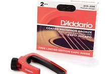 Daddario EXP17 Medium Acoustic Strings 2 pack