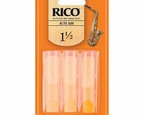 Daddario Rico Alto Saxophone Reeds 1.5 3-Pack