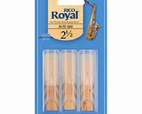 Daddario Rico Royal Alto Saxophone Reeds 2.5 3-Pack