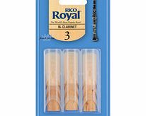 Daddario Rico Royal Bb Clarinet Reeds 3.0 3-Pack