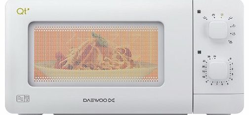 Daewoo QT1 Compact Microwave Oven, 600 Watt, 14 Litre - White