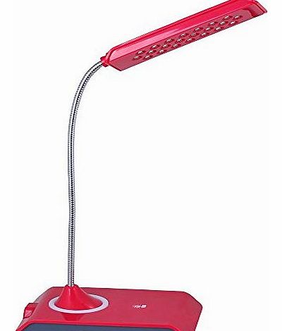 Daffodil LEC200 - USB Keyboard Light - Laptop / Desk Lamp with 22 LED Bulbs - 150lm Dimmable Reading Table Light (Red)