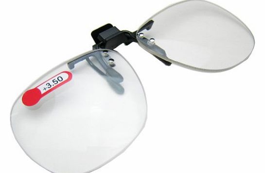 Optical Clip-On Flip-Up Magnifying Reading Glasses +3.50 Diopter