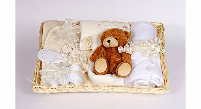 Daisy Baby Gift Wrapped Ideal Daisy Baby Shower Hamper, Cream Colour