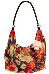 floral print beach bag