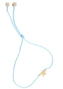 Gold Plated Star with Blue Cord Friendship