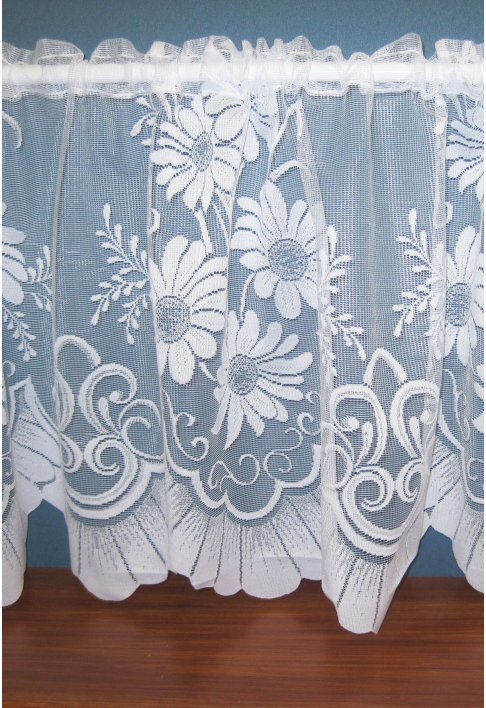 Daisy White Cafe Net Curtains