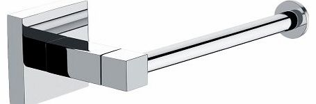 Square Wall Mounted Toilet Roll Holder with Polished Chrome Finish