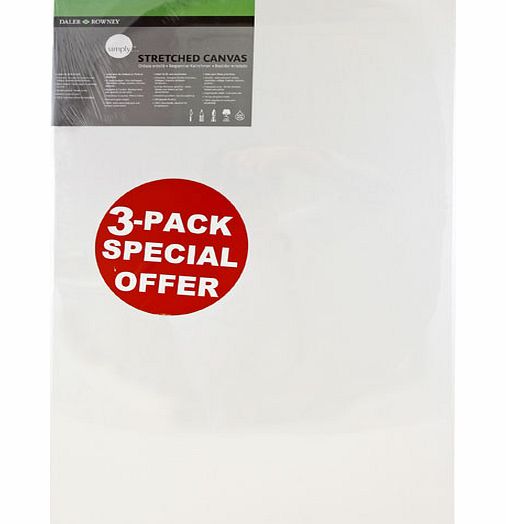 Daler-Rowney Daler Rowney Simply Canvas Pack of 3 - 40 X 60cm