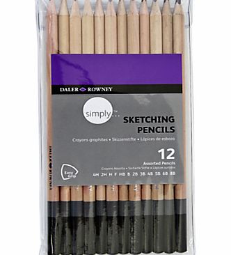 Daler Rowney Daler-Rowney Simply Sketch Pencils, Set of 12