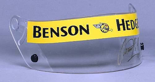 and#8211; Signed Race used visor and#8211; 1998 Jordan