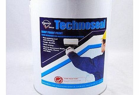 Damp Proofing Technoseal Damp Proof Waterproofing Paint 5L White For Walls 