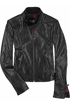 DandG DOLCEandGABBANA Classic leather biker jacket