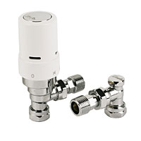 DANFOSS RAS-D White and Chrome TRV 8/10/15mm Angled and L/S