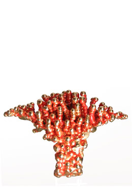 Red Coral Burst Ring by Danielademarchi