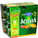 Danone Activia Strawberry Apricot Kiwi and Mango Yogurt (8x125g) Cheapest in Tesco Today! On Offer