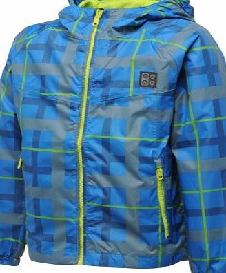 Dare 2b Dare2b Jubilant Kids, Childrens, Boys, Girls Waterproof and Breathable Jacket / Coat (Skydiver Blue Check, 7 - 8 years)