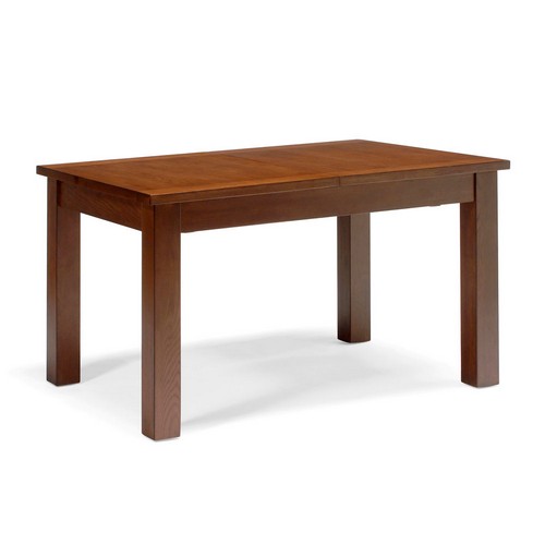 Dark Contemporary Oak Thick Top Dining Table