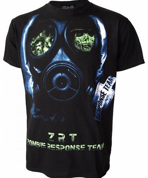 Zombie Face Mask T-Shirt 8578