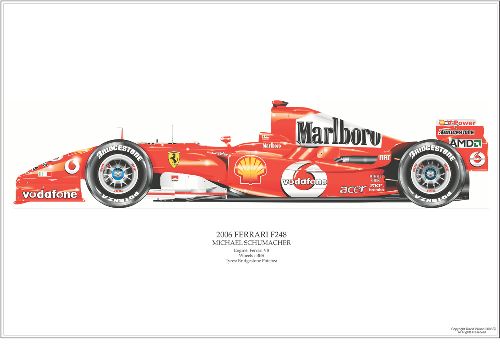 Ferrari F2006 Formula 1 Art Print - Schumacher