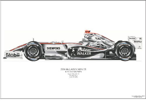 McLaren F1 MP4/21 Formula 1 Art Print - Raikkonen