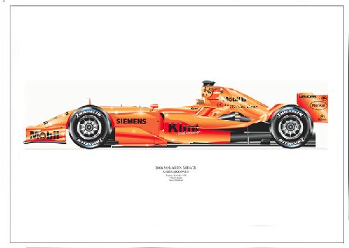 McLaren F1 MP4/21 Test Car Formula 1 Art Print - Raikkonen