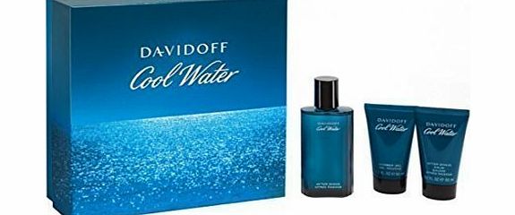 Davidoff Cool Water Man Aftershave Spray 75ml, Shower Gel 50ml, After Shave Balm 50ml - GIFT SET