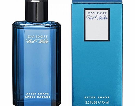 Davidoff Coolwater For Mens Aftershave Splash Man 75ml Water Scent After Shave