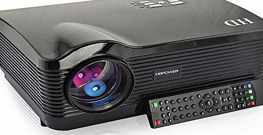 DBPOWER 3000 Lumens Full 1280*768 HD LED 3D Projector up to 250 Inch Screen 3*HDMI for Home Cinemaamp; Business
