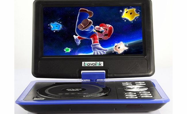 DBPOWER 7.5 LCD Portable DVD Player TV SD USB Game In Car Swivel Flip 270 Blue