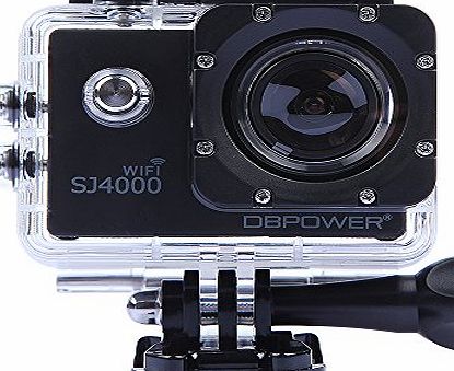 DBPOWER SJ4000 Wifi Waterproof Action Camera DV 12MP 1080P HD DVR Camcorder   Mounting Accessories Kit (Wifi White)