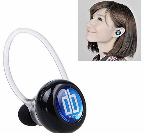 DBPOWER Smallest Black Mini Stereo Wireless Bluetooth Headset Headphone Earphone Hands Free For Smart Mobile Cell Phone Laptop Tablet