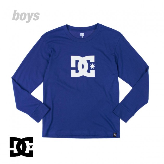 Boys DC Star Long Sleeve T-Shirt - Olympian Blue