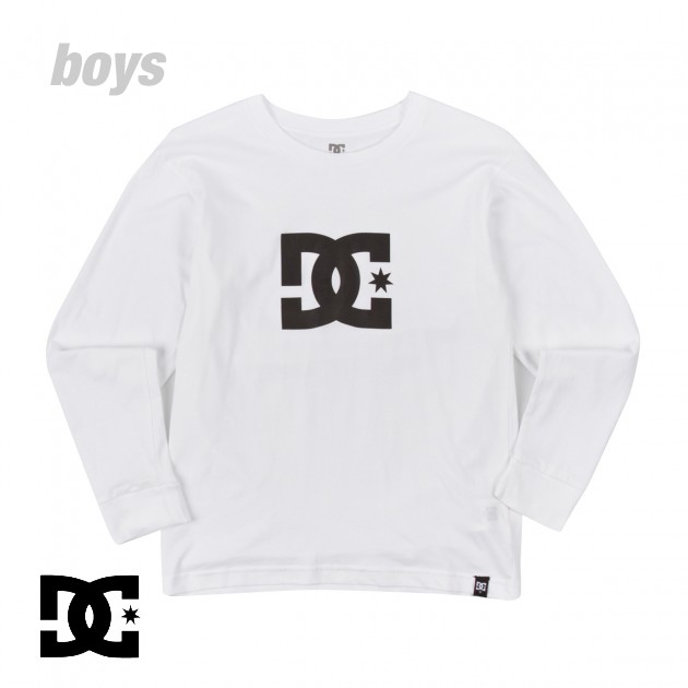 Boys DC Star Long Sleeve T-Shirt - White