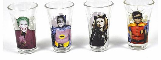 DC Comics Batman 1966 Set of 4 Shot Glasses