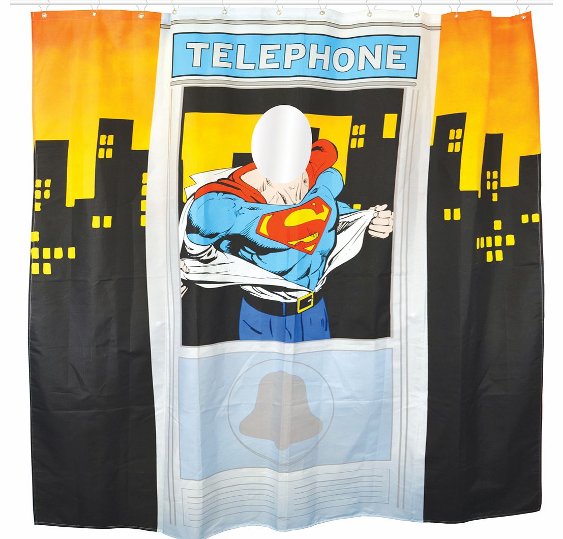 Comics Superman Telephone Box Shower Curtain