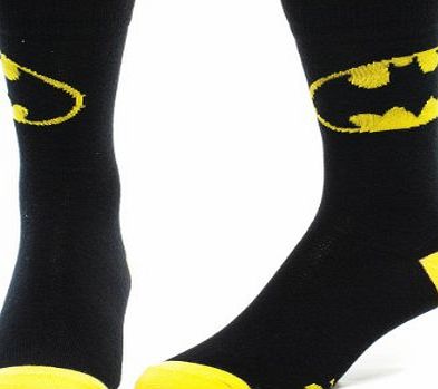 DC  Size 43/46 Batman Logo Crew Socks (Black)