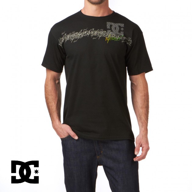 Mens DC RM Signed Lines T-Shirt - Black