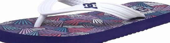 DC Ponto Ladies Flip Flops In White / Varsity Purple 301265 (UK 3)