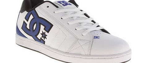 White  Blue Net Trainers