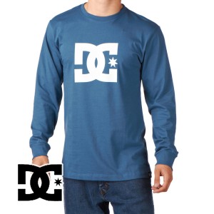 DC T-Shirts - DC Star Long Sleeve T-Shirt - Blue
