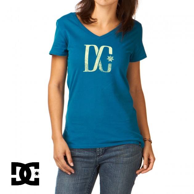 Womens DC Marble T-Shirt - Deep Blue